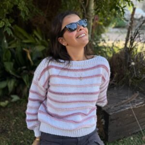 Sweater Paz - Rayas Rosa