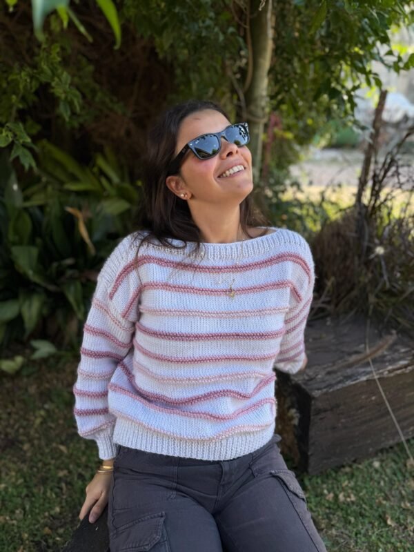 Sweater Paz - Rayas Rosa