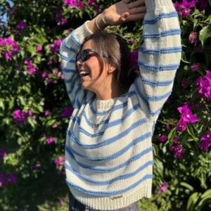 Sweater Paz - Rayas Celestes
